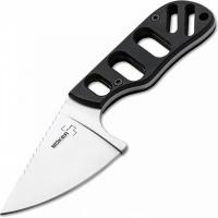 Нож с фиксированным клинком шейный Chad Los Banos Design SFB Neck, Boker Plus 02BO321, сталь 440C Satin, рукоять стеклотекстолит G10 купить в Брянске