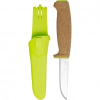 Нож с фиксированным лезвием Morakniv Floating Knife (S) Lime, сталь Sandvik 12C27, пробковая ручка купить в Брянске