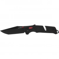 Полуавтоматический складной нож Trident Mk3 Black-Red Tanto, сталь D2, рукоять GRN купить в Брянске