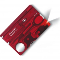 Швейцарская карта Victorinox SwissCard Lite, сталь X50CrMoV15, рукоять ABS-пластик, полупрозрачный красный купить в Брянске