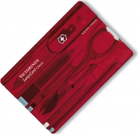 Швейцарская карта Victorinox SwissCard, сталь X45CrMoV15, рукоять ABS-Пластик, красный купить в Брянске