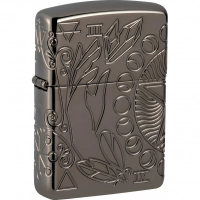 Зажигалка ZIPPO Armor® Wicca Design с покрытием Black Ice®, черная купить в Брянске