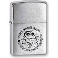 Зажигалка ZIPPO Горилла, латунь с покрытием Brushed Chrome, серебристый, матовая, 36х12×56 мм купить в Брянске