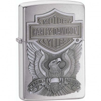 Зажигалка ZIPPO Harley-Davidson®, с покрытием Brushed Chrome, латунь/сталь, серебристая, 36x12x56 мм купить в Брянске