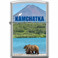 Зажигалка ZIPPO Камчатка с покрытием Satin Chrome™ купить в Брянске