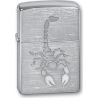 Зажигалка ZIPPO Scorpion Brushed Chrome, латунь с никеле-хром.покрыт., серебр., матов., 36х56х12 мм купить в Брянске